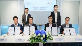 A*STAR and EVYD Technology officials pose during the launch of their joint lab