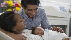 Parents with newborn baby