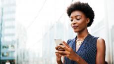 Person using a smartphone