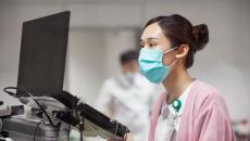 Nurse at computer