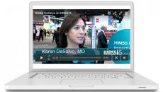 Healthcare IT News videos on laptop screen